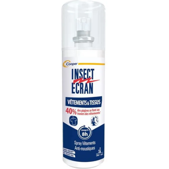 INSECT ECRAN - Spray Anti-Moustiques Vêtements & Tissus - 100 ml