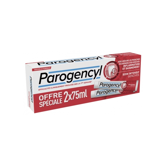 PAROGENCYL - Dentifrice Soin Intensif Gencives - Lot de 2 x 75 ml
