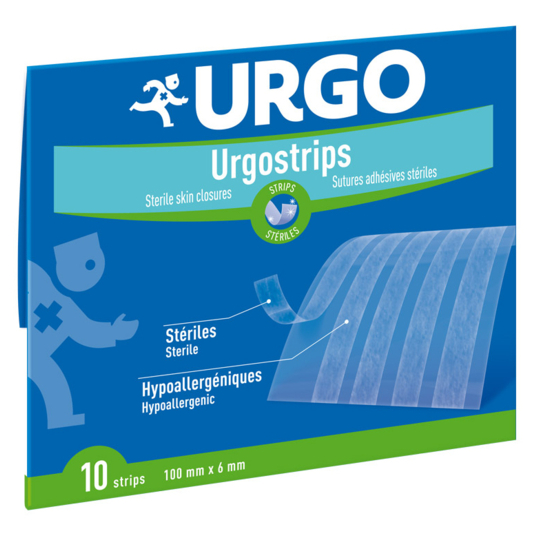 URGOSTRIPS - Sutures Adhésives Stériles 6 x 100mm - 10 sutures