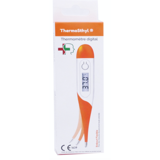 Thermosthyl - Thermomètre Digital Orange embout flexible