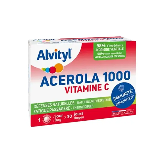 Alvityl Acérola 1000 Vitamine C 30 Comprimés à Croquer
