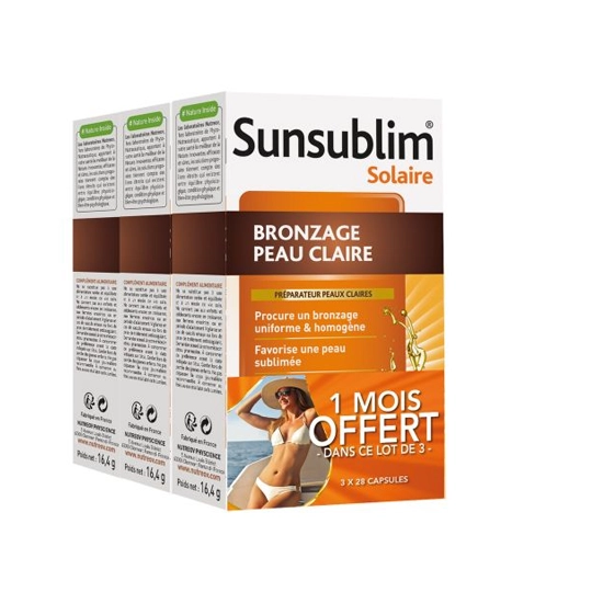Sunsublim Bronzage Peau claire Préparateur 3 mois