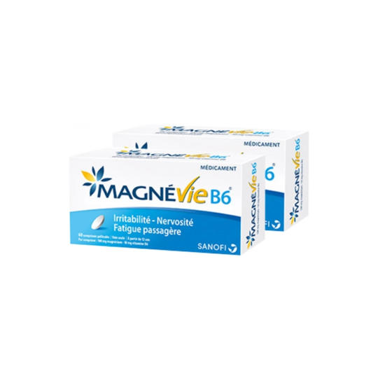MagnéVieE B6  Magnésium fatigue et nervosité 2x60 Comprimés
