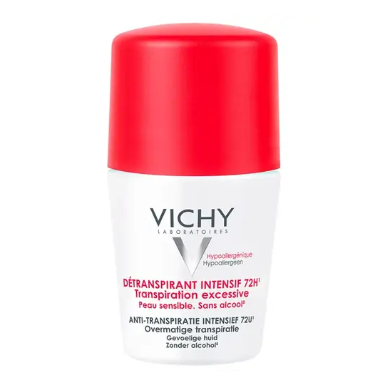 Vichy Détranspirant Intensif 72H Transpiration Excessive Lot de 2 x 50 ml