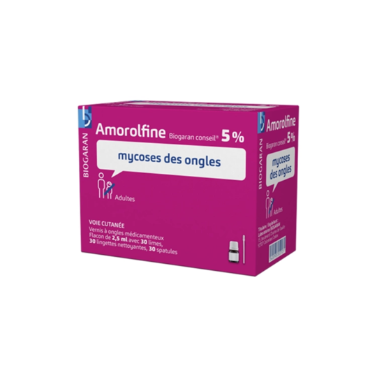 Amorolfine Vernis à Ongles mycoses 5 % 2,50 ml
