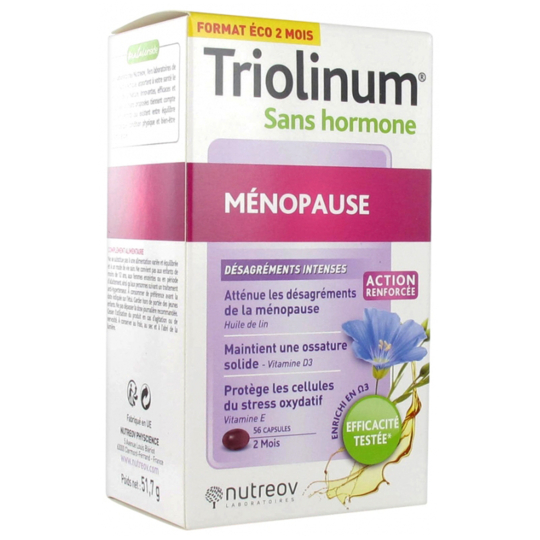 TRIOLINUM - Sans Hormone - Ménopause Intensive - 56 capsules