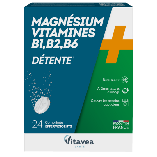Magnésium + Vitamines B1, B2, B6 Détente - 24 comprimés