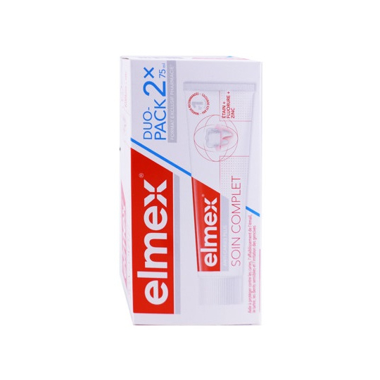 ELMEX ANTI-CARIES PLUS - Dentifrice Soin Complet - 2 x 75 ml