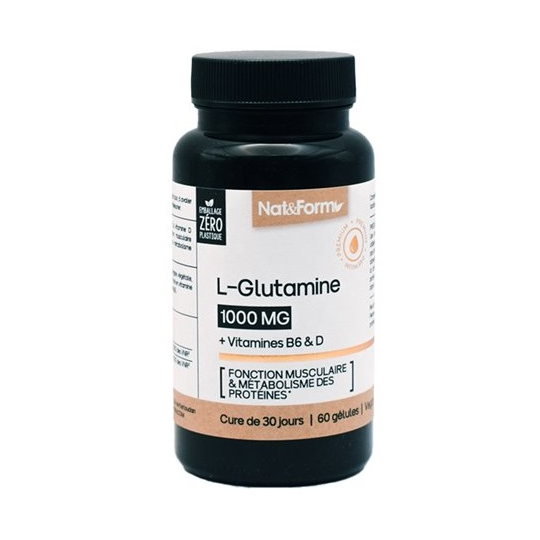 L-Glutamine 1000 Mg + Vitamines B6&D - 60 Gélules