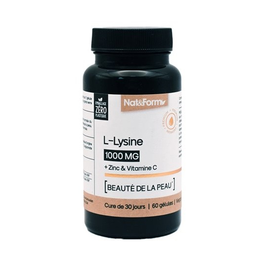 L-Lysine 1000 Mg + Zinc & Vitamine C- 60 Gélules