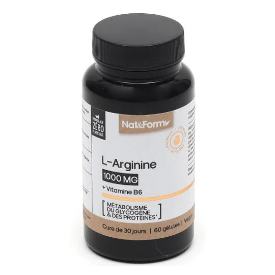 L-Arginine 1000 Mg + Vitamine B6 - 60 Gélules