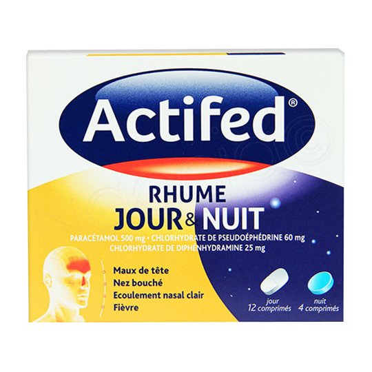 ACTIFED - Rhume Jour & Nuit - 16 comprimés