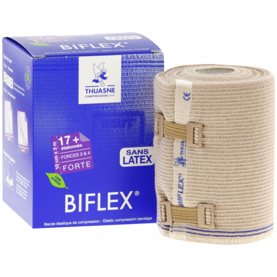 BIFLEX - 17+ Forte - Bande Élastique de Compression 10 cm x 3 m