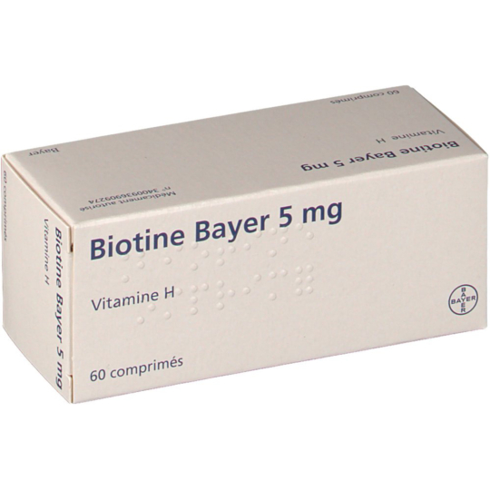 BIOTINE - Chute Cheveux 5 mg - 60 comprimés
