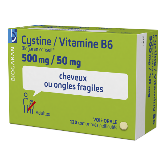 Cystine / Vitamine B6 - Cheveux ou Ongles Fragiles - 120 comprimés