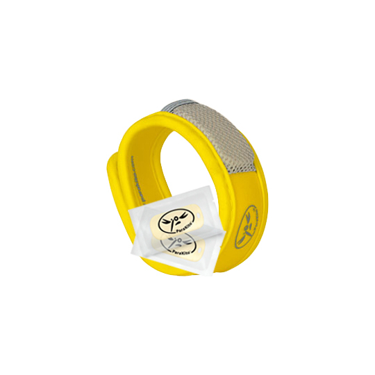 Bracelet Anti-Moustique Jaune - 1 bracelet + 2 recharges