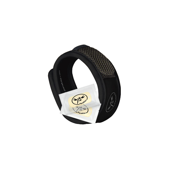 Bracelet Anti-Moustiques Noir - 1 bracelet + 2 recharges