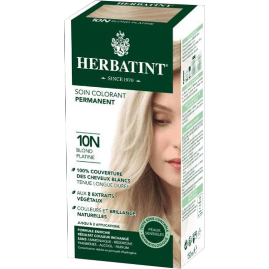 COLORATION - Cheveux 10N Blond Platine - 150 ml