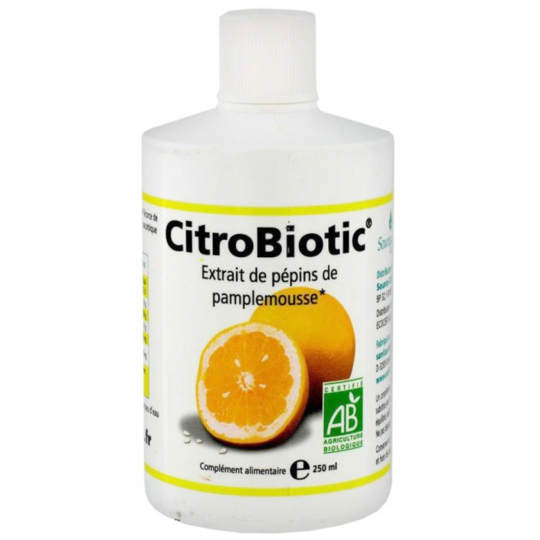 CITROBIOTIC - Extrait de Pépins de Pamplemousse + Vitamine C Bio - 250 ml