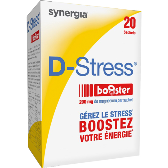 D-STRESS Booster - Stress et fatigue (20 sachets sticks)- Pharmacie Veau  (FRANCE)
