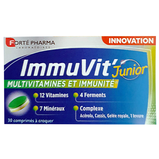 JUNIOR - Immuvit’4G Multivitamines et Immunité - 30 comprimés