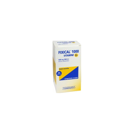 Fixical Vitamine D 3 1000 mg/800 UI - 30 comprimés à sucer