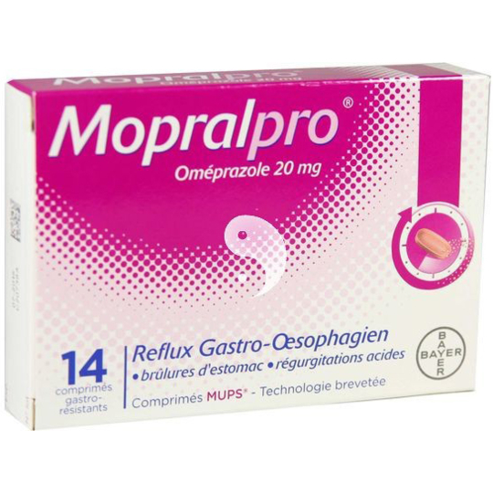 MOPRALPRO - Reflux Gastro-Oesophagien 20 mg - 14 comprimés