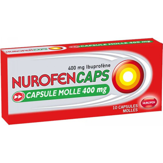 NUROFEN CAPS - Ibuprofène 400 mg - 10 capsules