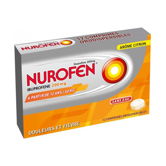 NUROFEN - Ibuprofène 200 mg Citron - 12 comprimés