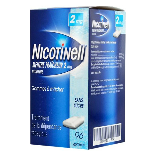 Nicotinell 2 mg Menthe Fraîcheur - 96 gommes