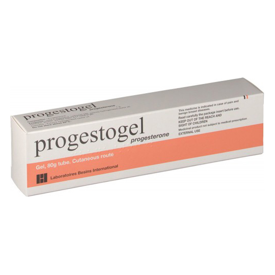 Progestogel 1% Gel Usage Local avec Réglette Applicatrice - 80 g