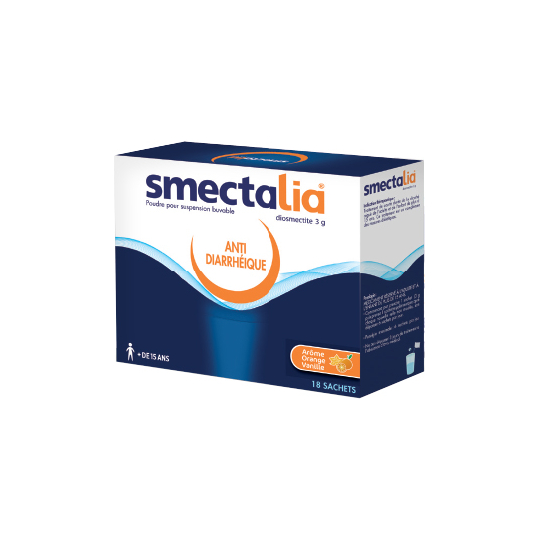 SMECTALIA - Anti-Diarrhéique Orange Vanille - 18 sachets