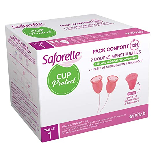 CUP PROTECT - Coupes Menstruelles Taille 1 12 h - 2 unités