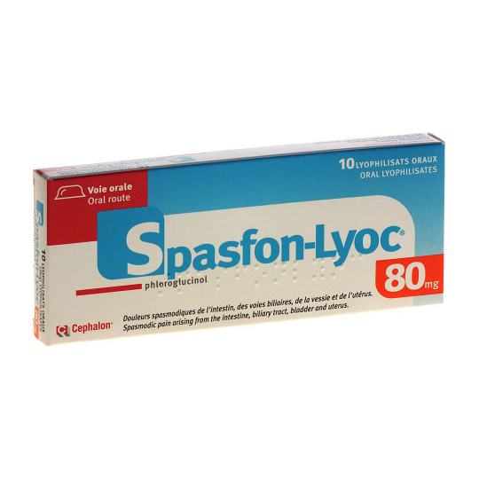 Spasfon-Lyoc Douleurs Spasmodiques de l'Intestin 80 mg - 10 comprimés