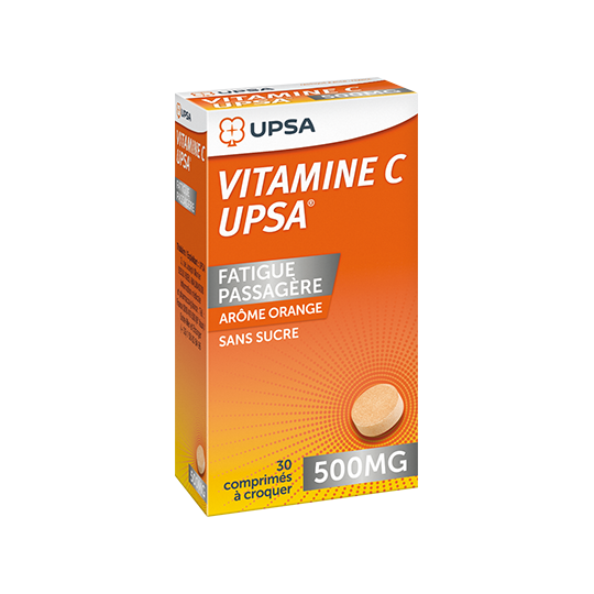 Vitamine C  Sans Sucre Orange 500 mg  30 comprimés