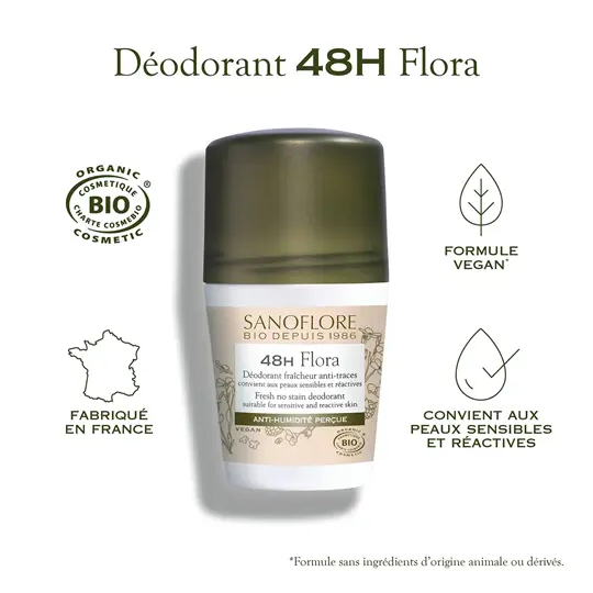 Sanoflore Deodorant Roll-on 48 h Flora 50 ml