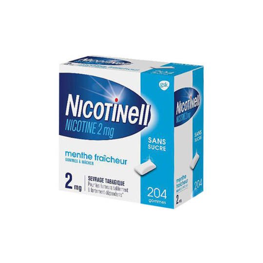 Nicotinell 2 mg Menthe Fraîcheur  204 gommes