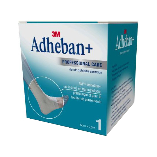 ADHEBAN+ - Bande Adhésive Elastique - Professional Care 6 cm x 2,5 m