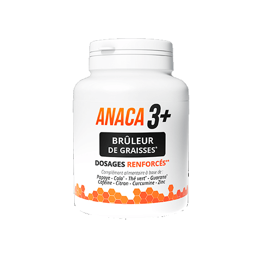 ANACA 3 + - Brûleur de graisses - dosages Renforcés - 120 gélules