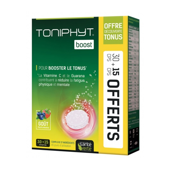 TONIPHYT - Boost Fruit Rouge - 30 comprimés effervescents + 15 OFFERTS