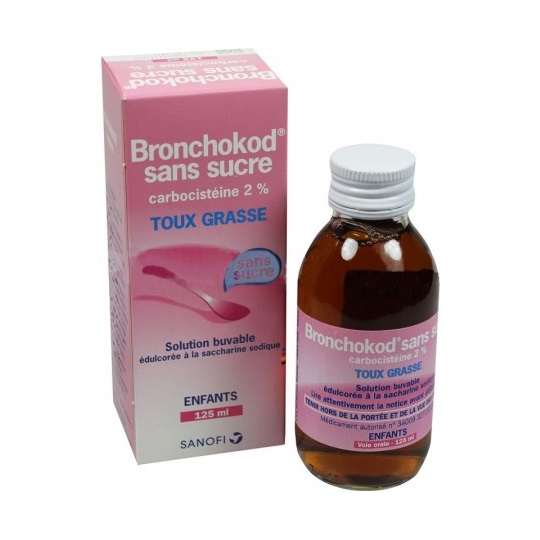 Bronchokod Carbocistéine 2% Toux Grasse Enfant - 125 ml