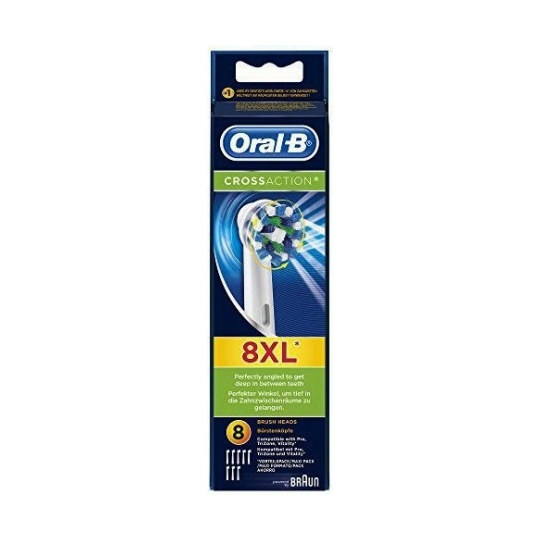 Brossette XL CrossAction  ORAL B- Lot de 8 recharges