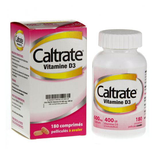 Caltrate Comprimés Pelliculés Vitamine D3 - 180 comprimés