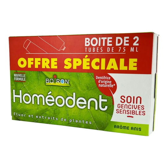Boiron Homéodent soin complet Gencives Sensibles Anis 2 x 75 ml