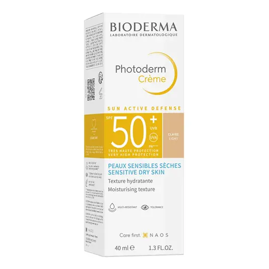Bioderma Photoderm Peaux sensibles sèches Crème SPF50+ Claire  40 ml