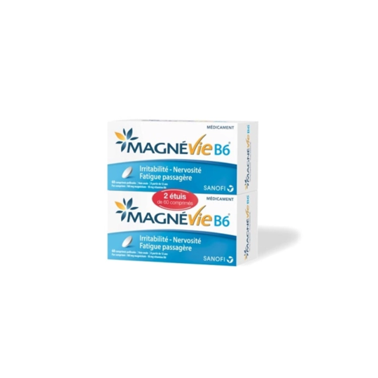 MagnéVieE B6  Magnésium fatigue et nervosité 2x60 Comprimés
