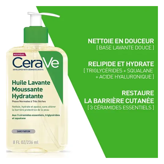 Cerave Huile Lavante Moussante Hydratante 236ml