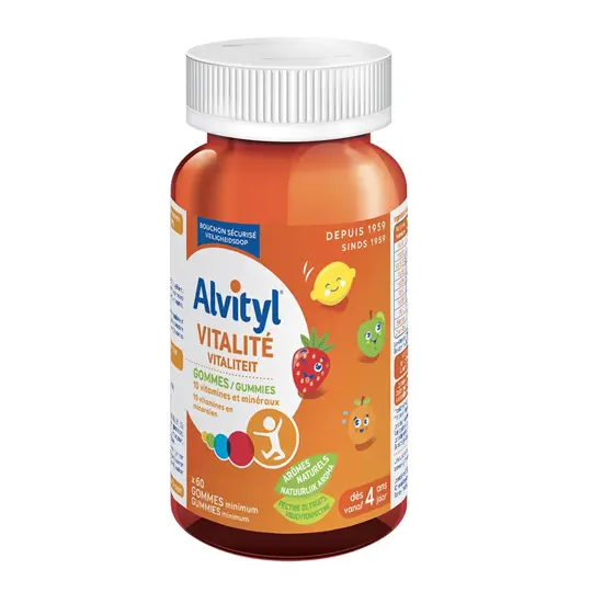 Alvityl Vitalité 10 Vitamines et Minéraux Gommes 60 Gummies