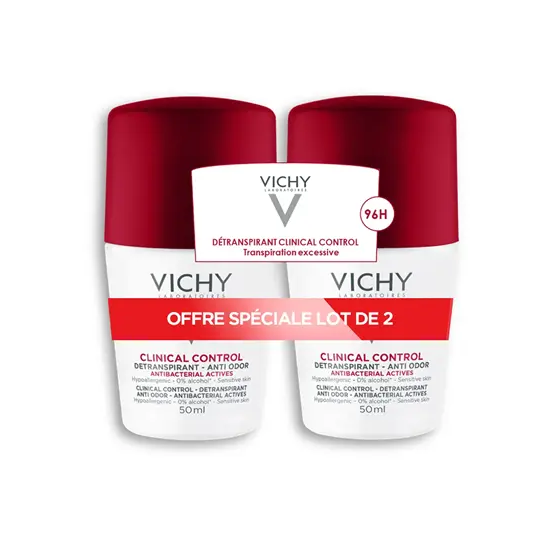 Vichy Déodorant Clinical Control 96H Lot de 2 x 50 ml