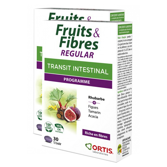 Fruits & Fibres - Lot de 2 x 30 comprimés